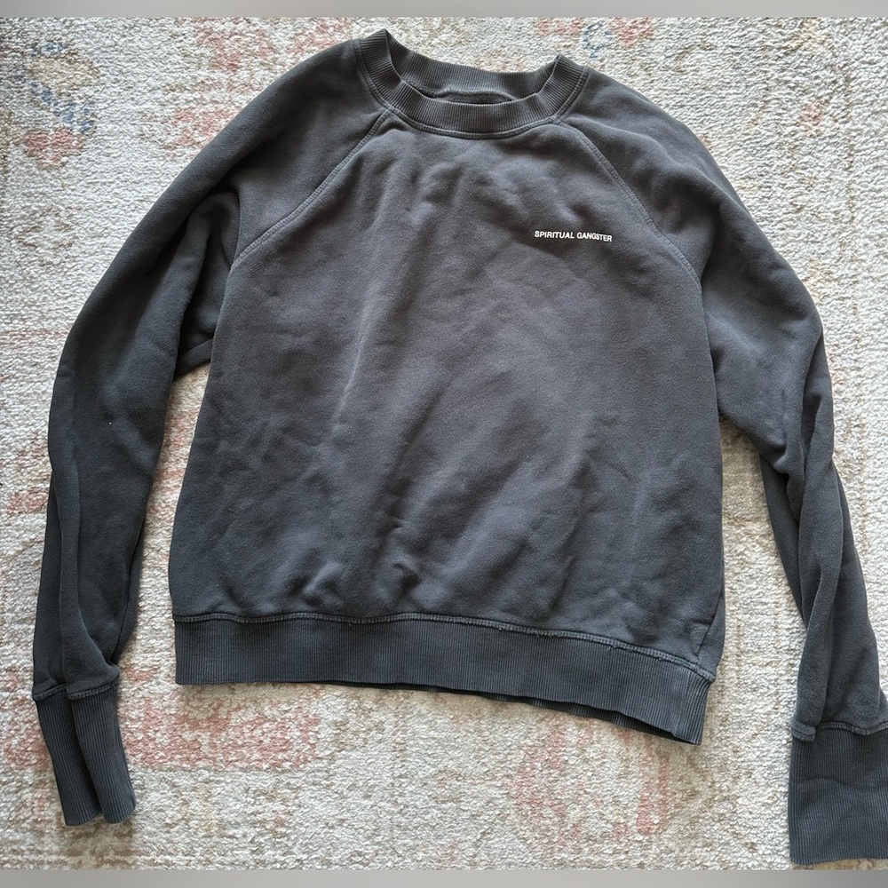 Spiritual Gangster Gray Crewneck Sweatshirt | Cozy Casual Athleisure Pullover